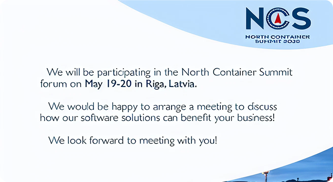 North Container Summit Conference and Networking 2025  Ежегодная платформа для специалистов в области контейнерной логистики Северно-Балтийского региона 19-20/05.2025. 